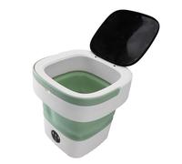 Mini Laveuse et Essoreuse Pliable Portable pour Vêtements de bébé Machine à Laver Multifonction Compacte 12 L, Idéale pour Dortoir ou Voyage ABS/vert (Prise UE)