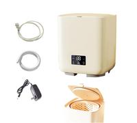 Mini Laveuse Lavage Rapide 27X27X30cm Machine À Laver À Godet Unique Pour Les Sous-vêtements, Chaussettes Et Petits Objets Petite Laveuse Capacité De 7L(Beige)
