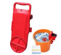 Mini-laveuse portable pour seau avec minuteur numérique intelligent | Agitateur de lavage pour seau de 19 litres (5 gallons) avec écran LED et rotation bidirectionnelle(Red)