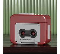 Mini lecteur cassette rétro portable, lecteur de musique enregistrable, ABS bleu, 5,5 x 2,2 x 4,1 cm, design sonore Old School (rouge)
