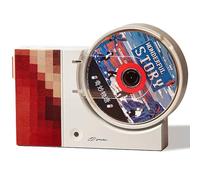 Mini lecteur CD portable rétro 4000 mAh Bluetooth avec haut-parleur HiFi à montage mural et lecteur de musique CD de bureau avec télécommande prise en charge USB/AUX 3,5 mm pour la maison, les