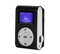 Mini Lecteur de Musique MP3, Lecteur MP3 de Sport à écran LCD Portable, Prise en Charge de la Carte Mémoire de 32 Go (non Incluse), pour L'apprentissage des Langues en Voyage D'affaires(le noir)