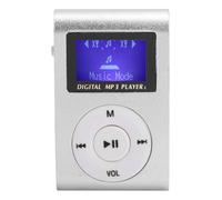 Mini Lecteur de Musique MP3 Portable, écran LCD Sport Back-Clip Carte Mémoire MP3, Plus de 5 Heures de Travail, Lecteur Ultra-léger 250 MAh(Argent)