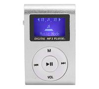 Mini Lecteur de Musique MP3 Portable, écran LCD Sport Back-Clip Carte Mémoire MP3, Plus de 5 Heures de Travail, Lecteur Ultra-léger 250 MAh(Argent)