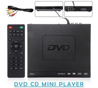 Mini lecteur DVD de musique VCD CD, avec télécommande et câbles AV, de haute qualité, 1 pièce, noir