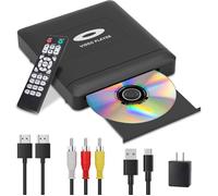 Mini Lecteur Dvd Hdmi Silencieux - 1080P, Libre Région, Faible Bruit, Câbles Hdmi/Rca Fournis