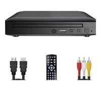 Mini lecteur DVD portable HD 1080p Multi-zones avec Port USB - Câbles HDMI et RCA inclus