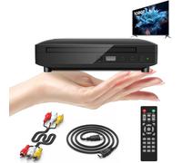 Mini lecteur DVD portable pour téléviseur avec câble HDMI/RCA, lecteur CD HD 1080p pour TV, toutes les régions, mémoire Breakpoint, Pal/Ntsc intégré, USB 2.0