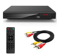 Mini Lecteur DVD Portable USB 2.0 Compatibilité Multi-Format CD MP3 JPEG MPEG4 PAL NTSC Télécommande AV pour TV sans HDMI Noir