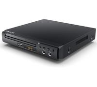 Mini lecteur DVD Scart compact HDMI DVD/CD/VCD pour TV, USB, 2 interfaces microphones, câble HDMI/AV, système TV PAL/NTSC intégré, boîtier en métal