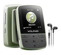 Mini Lecteur MP3 Bluetooth 5.2, Clip Sport, 28,3g, Radio FM, Enregistreur, Ext. 128Go, Écouteurs, Vert Kaki