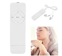 Mini Lecteur MP3 USB Portable avec Son sans Perte, Lecteur de Musique Compatible avec Carte Mémoire de 64 Go, Longue Durée de Vie de la Batterie (White)