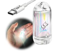 Mini Led Flashlight,Rechargeable Waterproof Flashlight Edc Keychain For Camping,Small Portable Magnetic Torch (1 Piece,White)