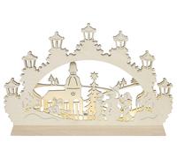 Mini-Lichterbogen Bonhomme Led-Stripe, Blanc Chaud Et Timerfunktion 23,5x16x3cm