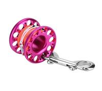 Mini Ligne en Aluminium de Bobine de Bobine de plongée exécution exquise légère Petit contrat portatif d'or (Rose)