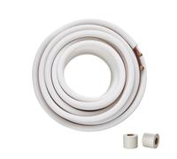 Mini Lignes Divisées-Vevor-15 M Tubes Cuivre 6,35mm 9,53mm Diamètre Extérieur Isolation Triple Couche-Pour Mini Climatiseur Divisé