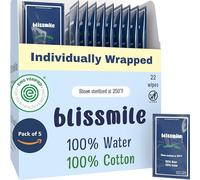 Mini lingettes de voyage - 100 % eau - emballées individuellement - pour les mains, le visage et le corps - Lingettes humides sans odeur pour adultes et enfants, bébés à peau sensible - Lingettes