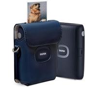 Mini Link 2 Étui Coque Compatible pour Fuji Instax Link 2 Imprimante Photo Housse de Protection en Cuir PU en Bleu
