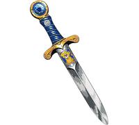 Mini-Lion Épée Jouet pour Enfants,BleueDague Médiévale avec Pierre Précieuse pour Jeux de Rôle en MousseArmes Sûres & Accessoires de Costume de Chevalier pour Déguisement de Garçons
