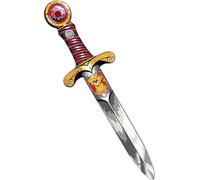 Mini-Lion Épée Jouet pour Enfants,RougeDague Médiévale avec Pierre Précieuse pour Jeux de Rôle en MousseArmes Sûres & Accessoires de Costume de Chevalier pour Déguisement de Garçons