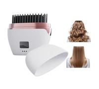 Mini Lisseur De Voyage - Lisseur De Voyage Portable, Peigne Sans Fil À 3 Températures, Brosse À Cheveux Électrique Pour Femmes Et Filles, Lissage Long Et Court, Style De Bouclage, Maison, Bureau, Camp