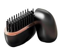 Mini Lisseur Glambrush, Mini Peigne Lisseur Sans Fil 2 En 1, Brosse Chauffante Rechargeable Par USB, Chauffage Rapide En 30 Secondes, Réglages De Chaleur, Coque Anti-brûlure (Black)
