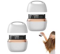 Mini Lisseur Sans Fil Et Boucleur Cheveux 2En1,2-En-1 Mini Lisseur En Céramique,Petit Lisséur Portatif,3 Températures Réglables 90°c-200°c,Cheveux De Génie Et Barbes D'hommes,Double Tension (2*Blanc)