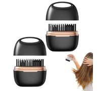 Mini Lisseur Sans Fil Et Boucleur Cheveux 2En1,2-En-1 Mini Lisseur En Céramique,Petit Lisséur Portatif,3 Températures Réglables 90°c-200°c,Cheveux De Génie Et Barbes D'hommes,Double Tension (2*Noir)