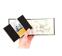 Mini livre de croquis et dessin pour crayon et fusain blanc nature sans acide 140g/m², 60 pages 125x90 mm