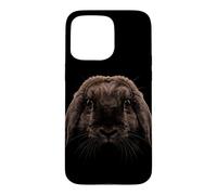 Mini Lop Tête de Lapin Forêt Faune Nature Lapin Coque pour iPhone 15 Pro Max