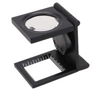 Mini Loupe 10X 28mm Loupe de Poche avec Échelle Portable Pliante avec Lumière LED pour Bijoux Couture Textile Fil Optique Mini, de Poche