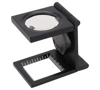 Mini Loupe 10X 28mm Loupe de Poche avec Échelle Portable Pliante avec Lumière LED pour la Couture de Bijoux Fil Optique Textile.