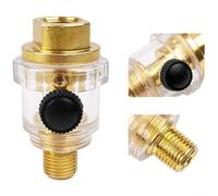 Mini lubrificateur d'huile pneumatique avec boîtier transparent et raccord fileté de 35,6 cm pour lubrification continue en taille compacte