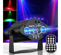 Mini lumière laser de scène RVB et UV LED avec télécommande, flash gobo, chargement USB, contrôle du son pour fête de carnaval, spectacle musical, club de mariage, Noël, décoration d'Halloween, DJ, KT