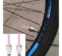 Mini Lumière Led Néon Pour Rayons De Vélo, 2 Pièces, Phare Arrière De Bicyclette, Bouchons De Valve De Pneu, Lampe De Cyclisme, Phare D'avertissement