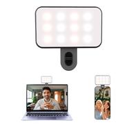 Mini lumière Portable pour Selfie pour iPhone : Rechargeable à Clipser sur téléphone Portable, Anneau Lumineux pour Photo d'appareil Photo, Photo de Maquillage, vidéoconférences, Utilisation d'un