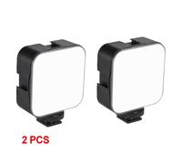 Mini lumière vidéo LED Portable 5W,lampe de remplissage 6500K,adaptateur de montage de chaussure chaude à intensité variable pour appareil photo reflex numérique Canon/Nikon/Sony - Type 2pcs