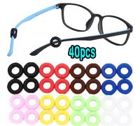 Mini Lunettes Antidérapantes En Silicone,Crochet D'oreille Rond,Poignée Invisible,Support De Pointe De Tempe - Type Colorful-40pcs