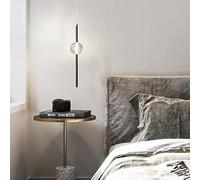 Mini Lustre en Cristal Noir/doré, éclairage d'escalier, plafonnier encastré, luminaire Suspendu Nordique pour Salle à Manger, Chambre à Coucher, Couloir, 5 W, 3 Modes de Changement de couleu