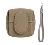 Mini Lychee Pattern Coin Purse, New Top Grain Leather Solid Color Change Pouch, Small Casual Change Wallet for Women (#B)