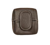 Mini Lychee Pattern Coin Purse, Solid Color Buckle Key Earphone Storage Bag, Casual Change Pouch for Daily Use, Solid-Color Snap-Closure Key Earphone Storage Pouch (Brown)