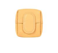 Mini Lychee Pattern Coin Purse, Solid Color Buckle Key Earphone Storage Bag, Casual Change Pouch for Daily Use, Solid-Color Snap-Closure Key Earphone Storage Pouch (Yellow)