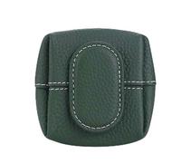 Mini Lychee Pattern Coin Purse - Top Grain Leather Small Wallet with Zipper & Key Buckle, Solid Color Casual Storage Pouch for Coins, Keys, Earphones & Daily Essentials (#15)