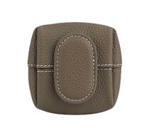 Mini Lychee Pattern Coin Purse - Top Grain Leather Small Wallet with Zipper & Key Buckle, Solid Color Casual Storage Pouch for Coins, Keys, Earphones & Daily Essentials (#7)