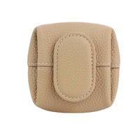 Mini Lychee Pattern Coin Purse - Top Grain Leather Small Wallet with Zipper & Key Buckle, Solid Color Casual Storage Pouch for Coins, Keys, Earphones & Daily Essentials (#13)