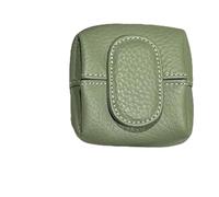 Mini Lychees Pattern Coin Purse, Women Japanese Small Change Holder Pouch Wallet,Portable Leather Storage Bag Buckle Key (Dark Forest Green)