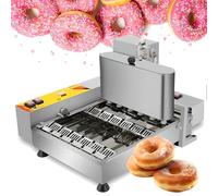 Mini machine à beignets commerciale, friteuse numérique à 6 rangées avec réglage de la température et du temps, trémie de 9 L pour bar et restaurant, fonction de rabat automatique