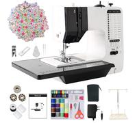 Mini Machine à coudre électrique 738 avec 42 Kit de couture + 25 pièces Patchwork + support de fil prise ue