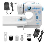 Mini machine à coudre électrique HDeye avec table d'extension - 12 points + accessoires, portable & silencieuse pour DIY à domicile 🧵