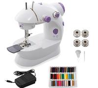 Mini machine à coudre, machine à coudre portable pour les adultes débutants, vitesse de travail manuel électrique crafting patchwork machines à coudre électriques surjeteuses